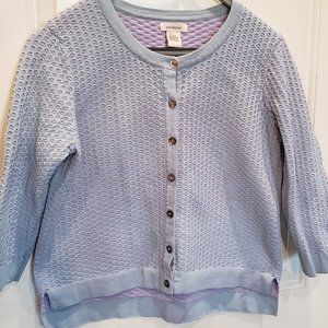 Light blue sweat shirt cardigan